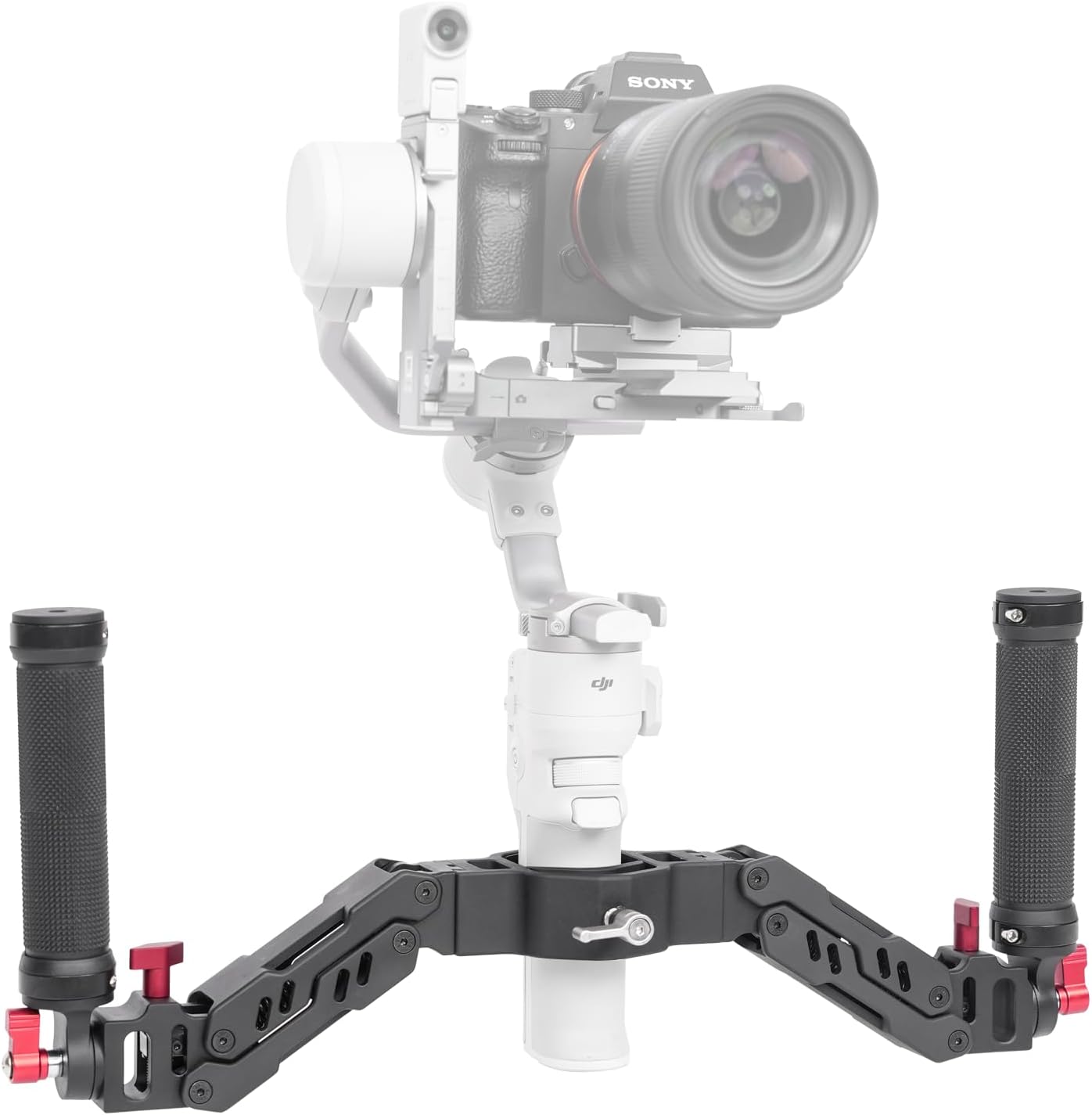 DIGITALFOTO Ares Z Axis Spring Gimbal Dual Handle,Damping Detachable Dual Grip Compatible with Crane 2, DJI RS2/RS3 Pro/RS4/RS 4 Pro/Mini/Ronin S/SC, FEIYU AK2000/4000, Moza Air 2 Axis Gimbal