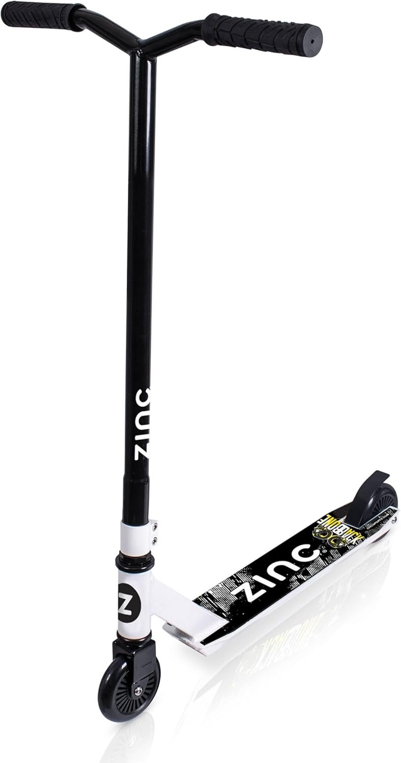 Zinc Stunt Scooter for Kids Ages 8+ – Lightweight Pro Scooter with 360° Handlebar Spin, Solid Steel Frame, ABEC 7 Bearings, Rear Brake, Trick Scooters for Boys & Girls