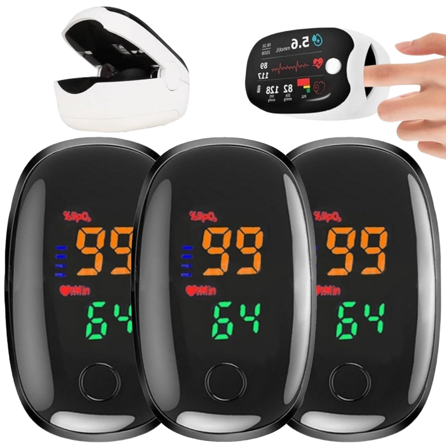 Non Invasive for Meter-Glucose monitor no pricking glucose meters, 2025 Upgraded Blood Sugar Monitors for Home or Outdoor Use-3PCS