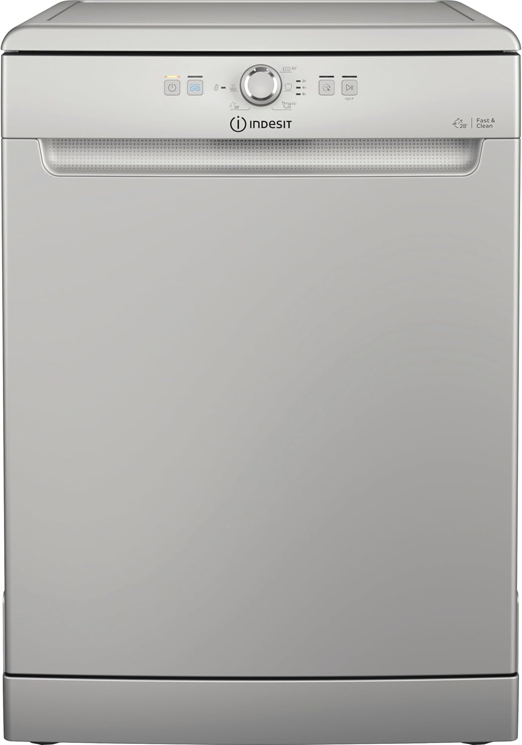 Indesit Push and Go D2F HK26 S UK 14 Place Setting Dishwasher - Silver