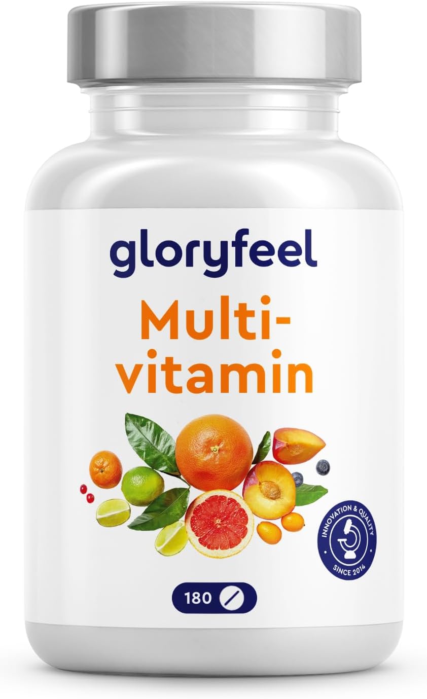 Multivitamin Tablets for Men & Women - 180 High Strength Multivitamins & Minerals Tablets - A-Z Multi Vitamins Supplements - Made in Germany