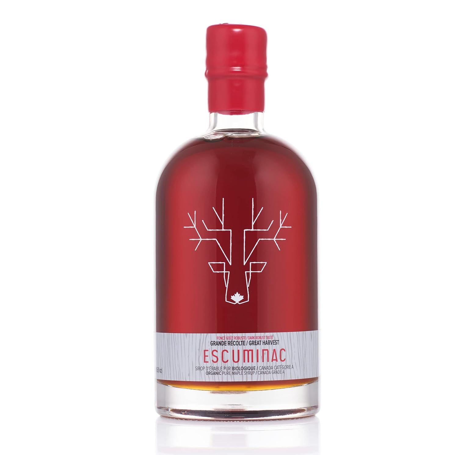 Escuminac Great Taste, Organic Maple Syrup - Canada Grade A 16.9 fl oz - Dark Amber Rich Taste - Authentic & Pure Canadian Maple Syrup - Rich Taste - Great Gift