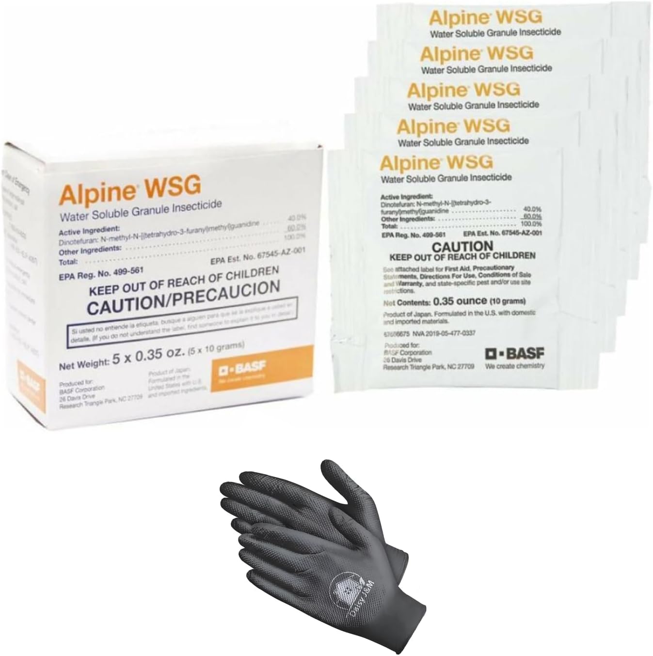 BASF Alpine WSG (5 x 10g) + Disposable Gloves