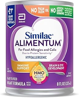 Similac Alimentum with 2'-FL HMO Hypoallergenic Infant Formula, for Food Allergies and Colic Due to Protein Sensitivity, Ready-to-Feed Baby Formula, 8-fl-oz Bottle, Pack of 24