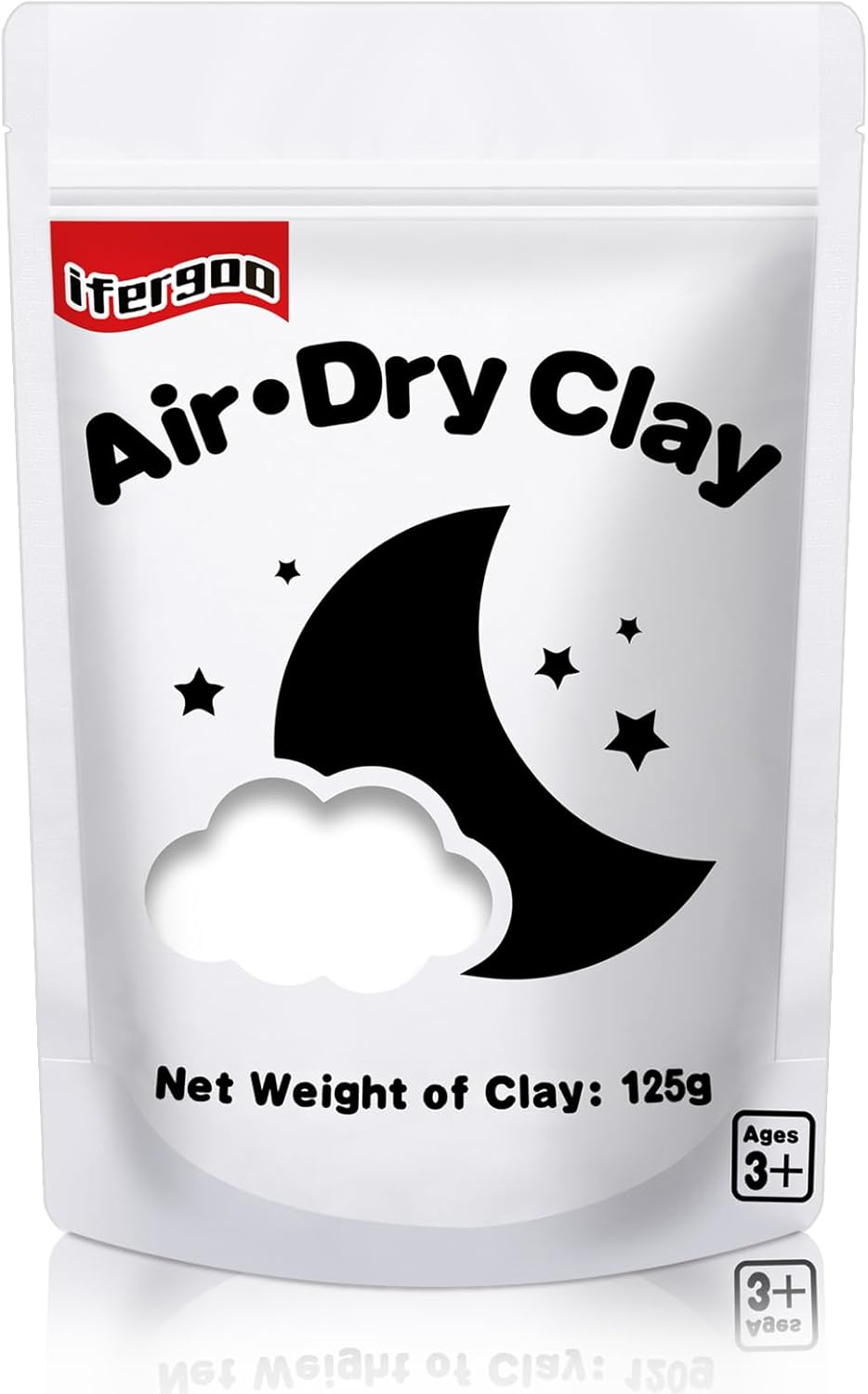 iFergoo Air Dry Clay, Ultra Light Modeling Clay, Magic Clay DIY Creative Modeling Dough, Kids Gifts for Girls Boys (White Clay)
