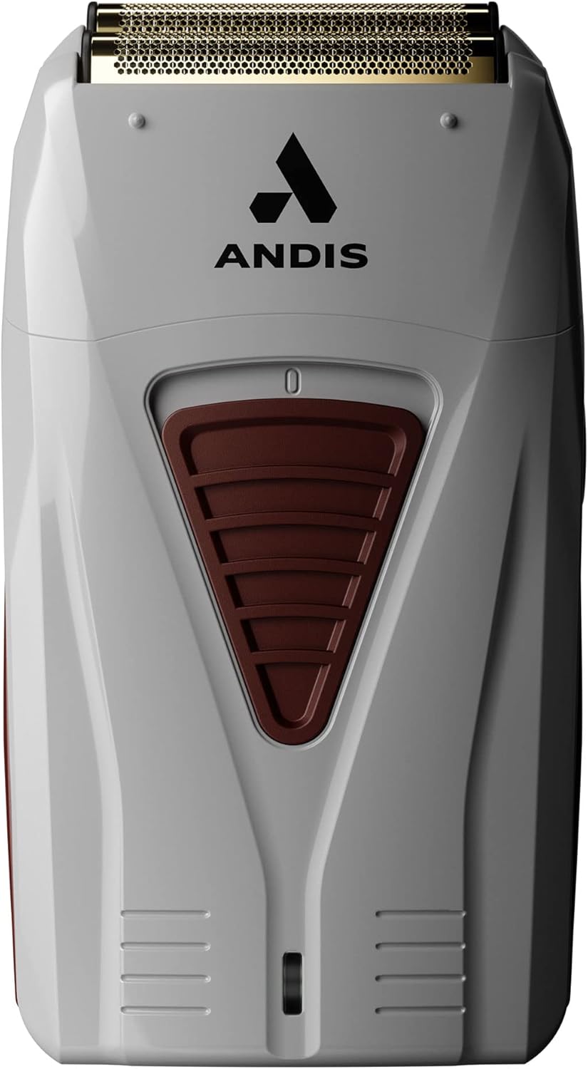 Andis - TS-1, Pro-Foil Lithium-Ion Cord/Cordless Foil Shaver with Super soft Titanium Cutters - For Close, Smooth Shaving - Dual Voltage, Waterproof Shaving Machine with Charger – Grey(Pack of 1)