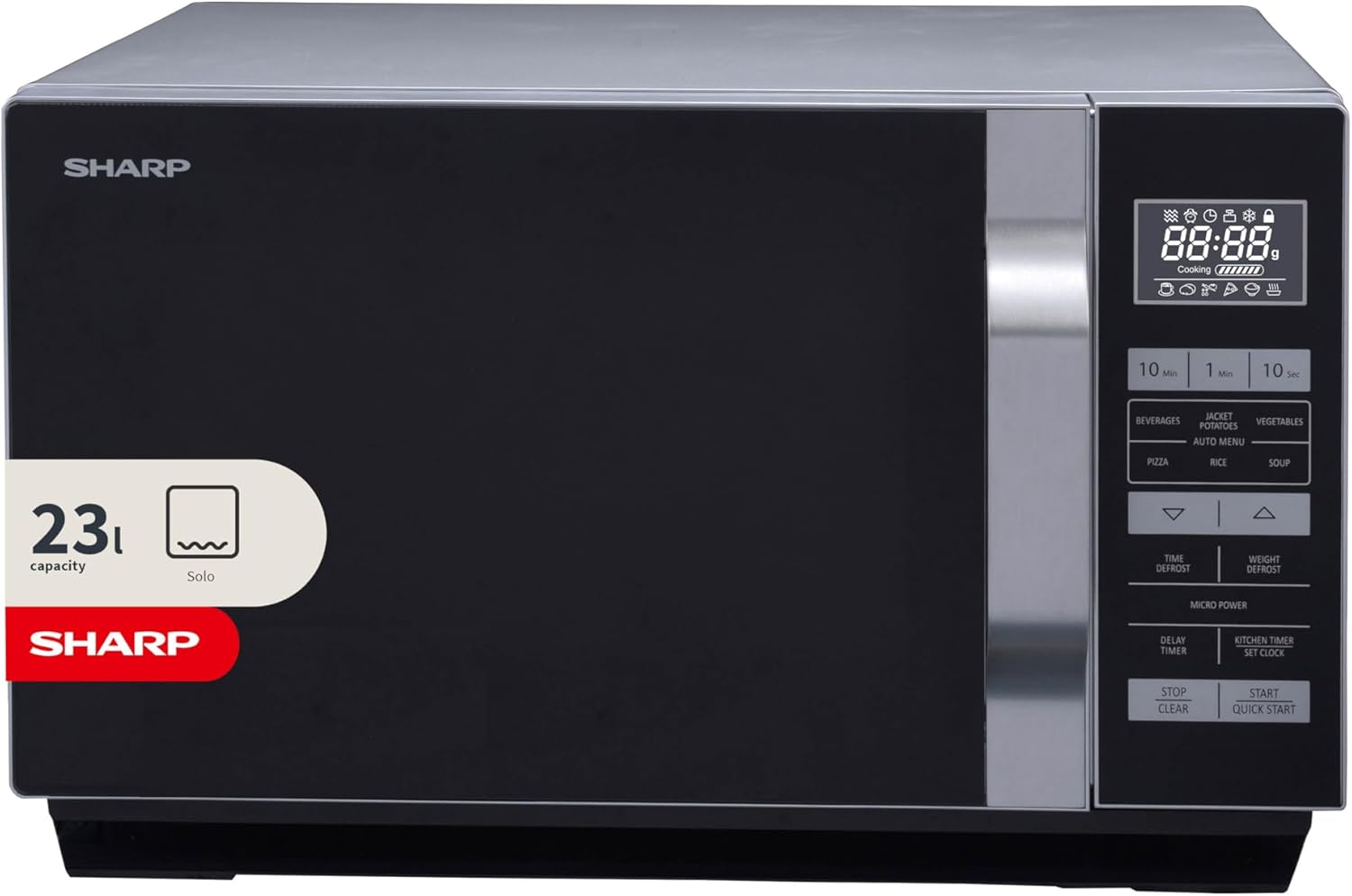 Sharp R360SLM Silver Microwave 900W 23L