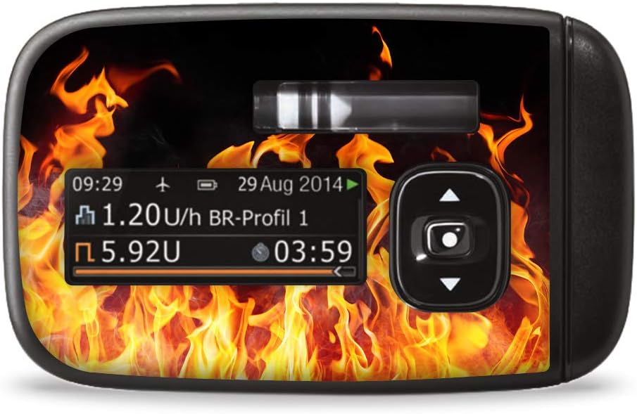 Flames - Sticker Skin for Accu-Chek Insight Insulin Pump