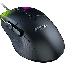 ROCCAT Kone Pro PC Gaming Mouse, Lightweight Ergonomic Design, Titan Switch Optical, AIMO RGB Lighting, Superlight Wired Computer Mouse, Titan Scroll Wheel, Honeycomb Shell, 19K DPI, Black