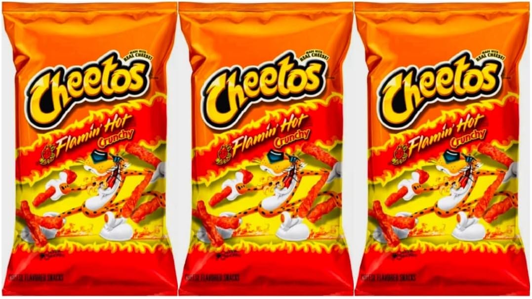 Cheetos Flamin Hot Crunchy 225g (Pack of 3)