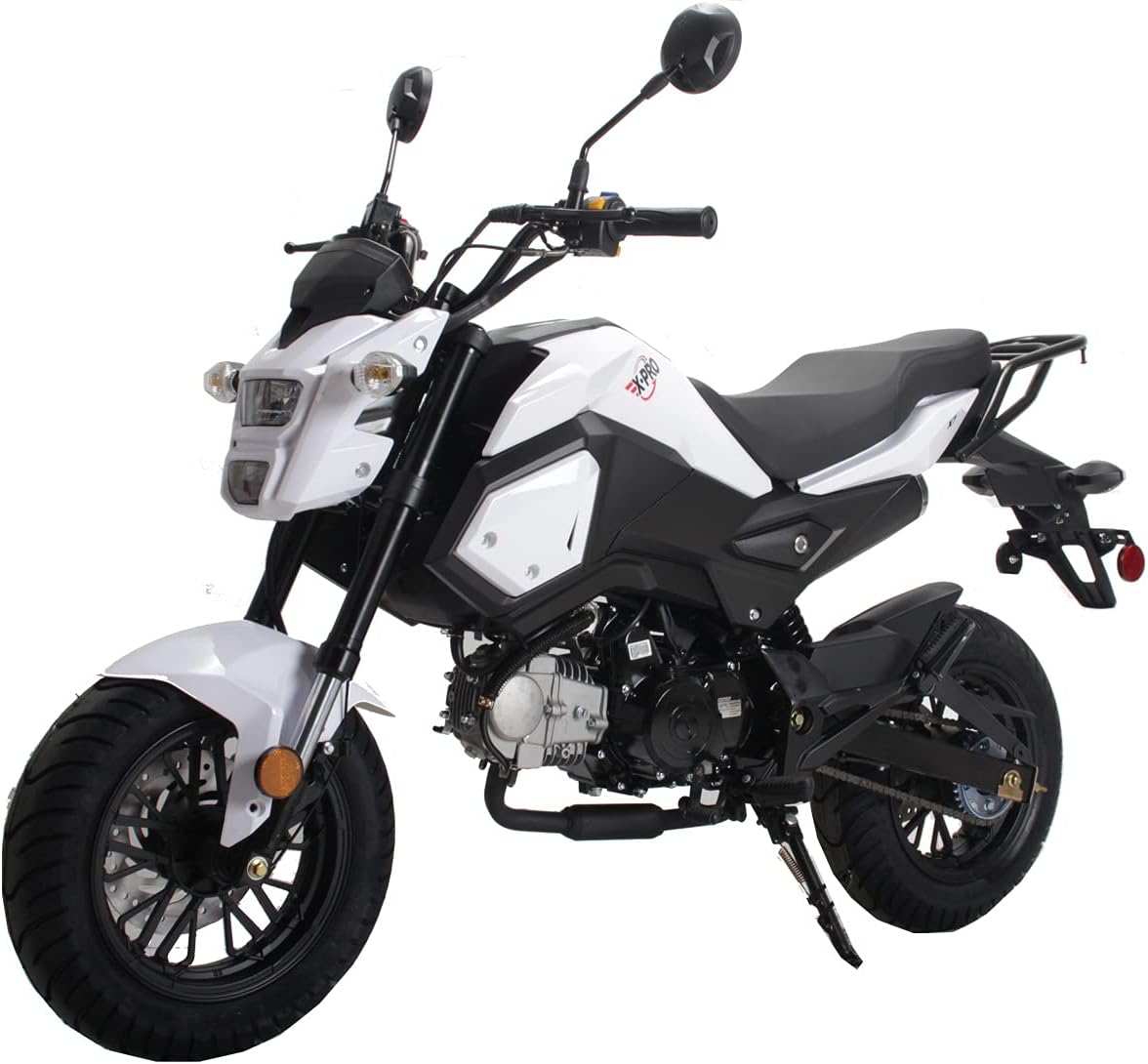 X-PRO 125cc Motorcycle Bike Dirt Bike 125cc Gas Motorcycle Bike Street Bike Adults Dirt Bike Dirtbike,White