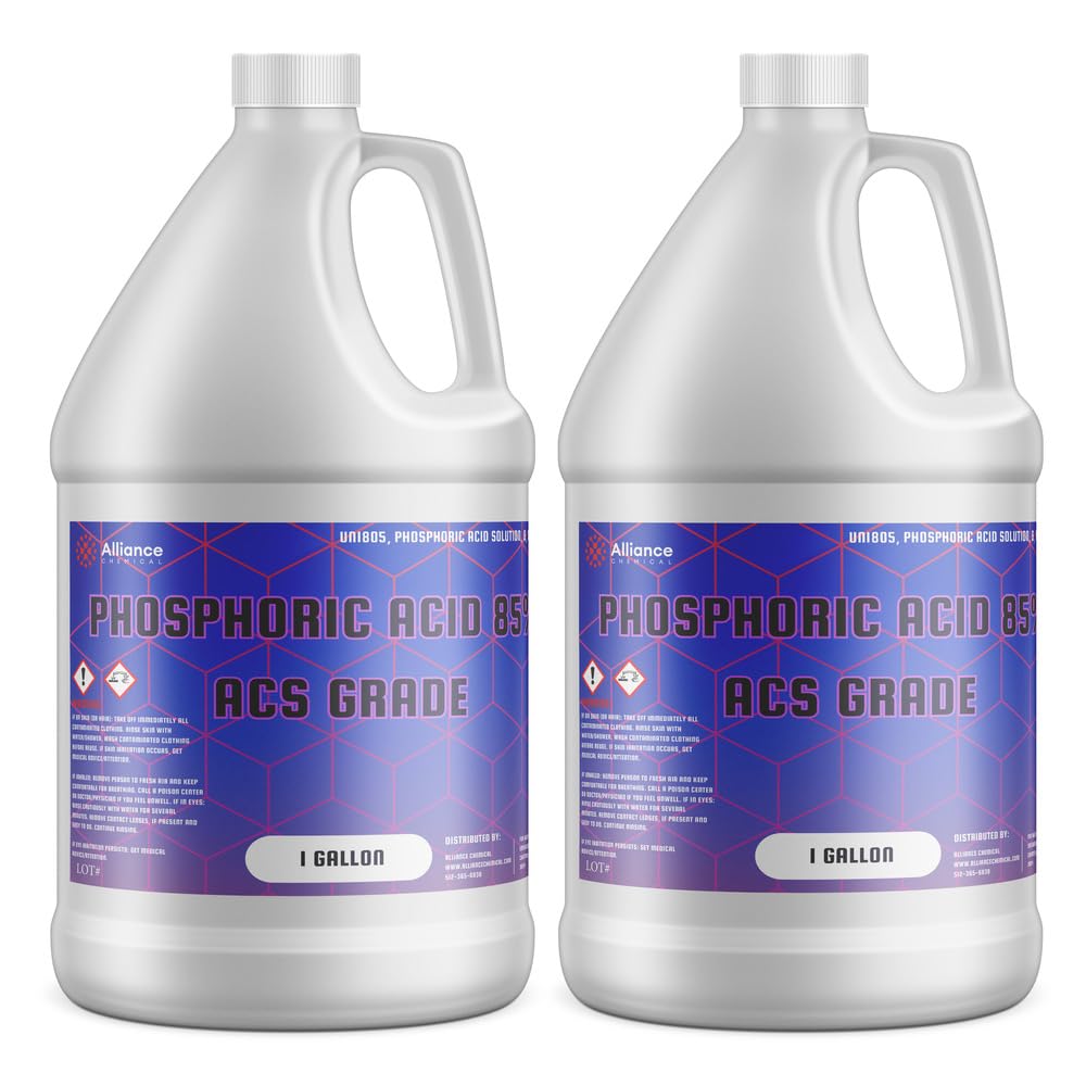 Phosphoric Acid 85% ACS Grade - 2 Gallons - Premium Chemical for Research, Industrial Applications