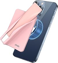 Magnetic Lip Gloss Holder Phone Case Compatible with iPhone 15/14/13/12 Pro/Max/Plus/Mini/, Secure Silicone Portable Lipstick Lip Balm Holder Compatible with Magnetic Phone Case, Pink