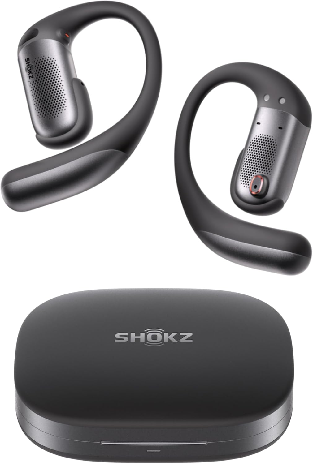 SHOKZ OpenFit Pro Open-Ear True Wireless Earbuds with Open-Ear Noise Reduction, Optimised for Dolby Atmos, Deep Bass, 50H Playtime, AI-Powered Clear Calls for Work, Sport, Bluetooth 6.1, IP55, Black | Bluetooth 6.1, optimised for Dolby Atmos, 50 hours. Battery, IP55, Deep Bass, Clear Calls, Work, Sports and Outdoor, Black