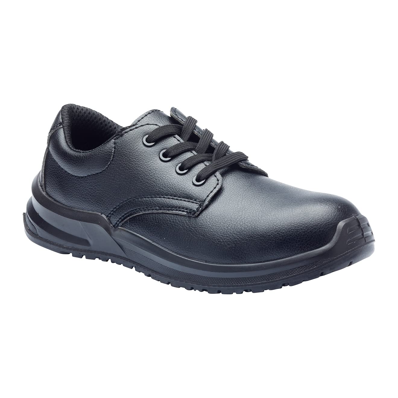Blackrock Lace-Up Safety Shoes, Mens Womens Steel Toe Cap, Chef, Nursing, Orthopedic, Non-Slip Work Shoes, Work Utility Footwear, Hygiene, Catering, Kitchen Anti-Slip - Size 6