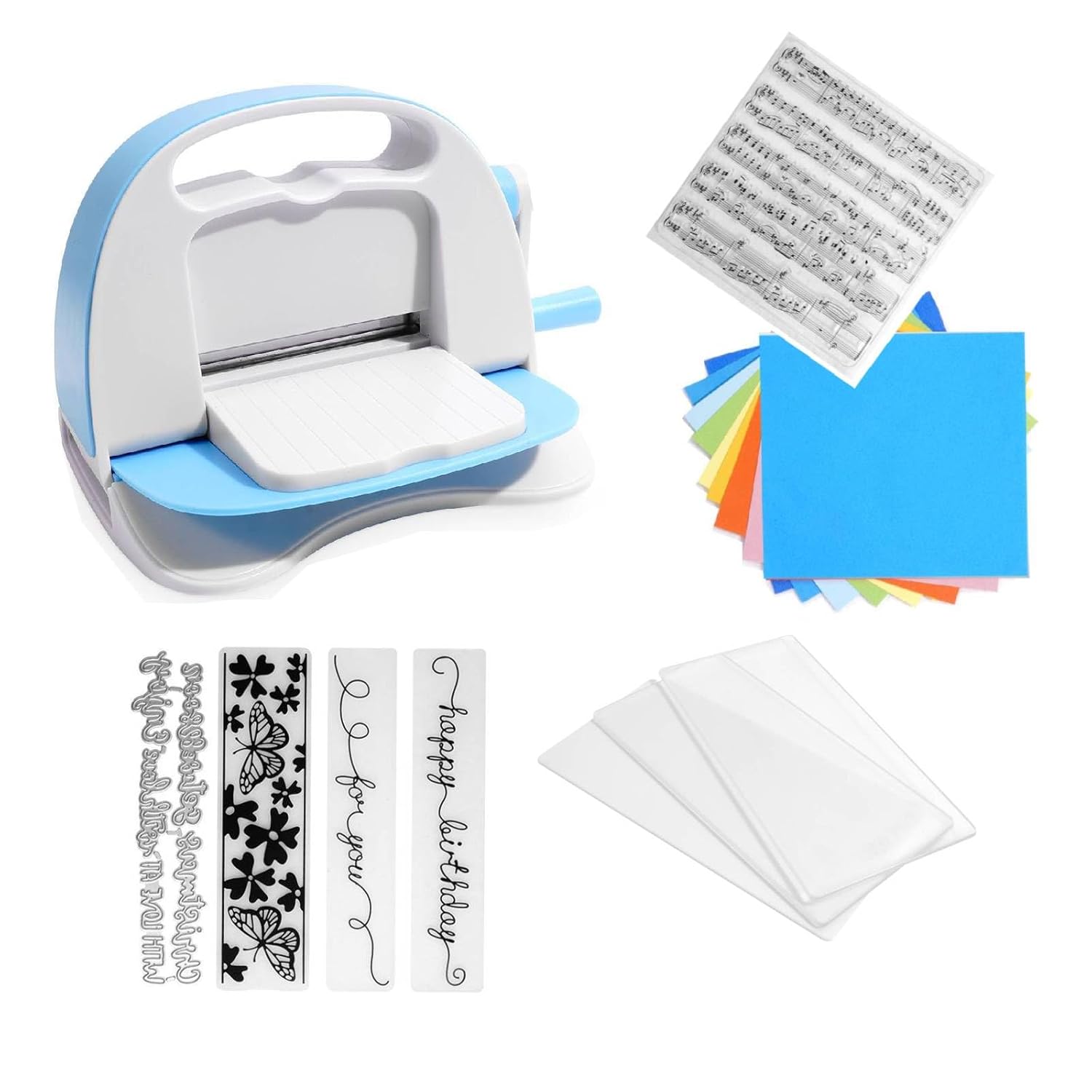 Kokorosa Mini Die Cutting and Embossing Machine,Manual Cutting Die Machine, Die Cutting Machine Full Tools-for Card Making, Scrapbooking, Crafting, 3” Opening