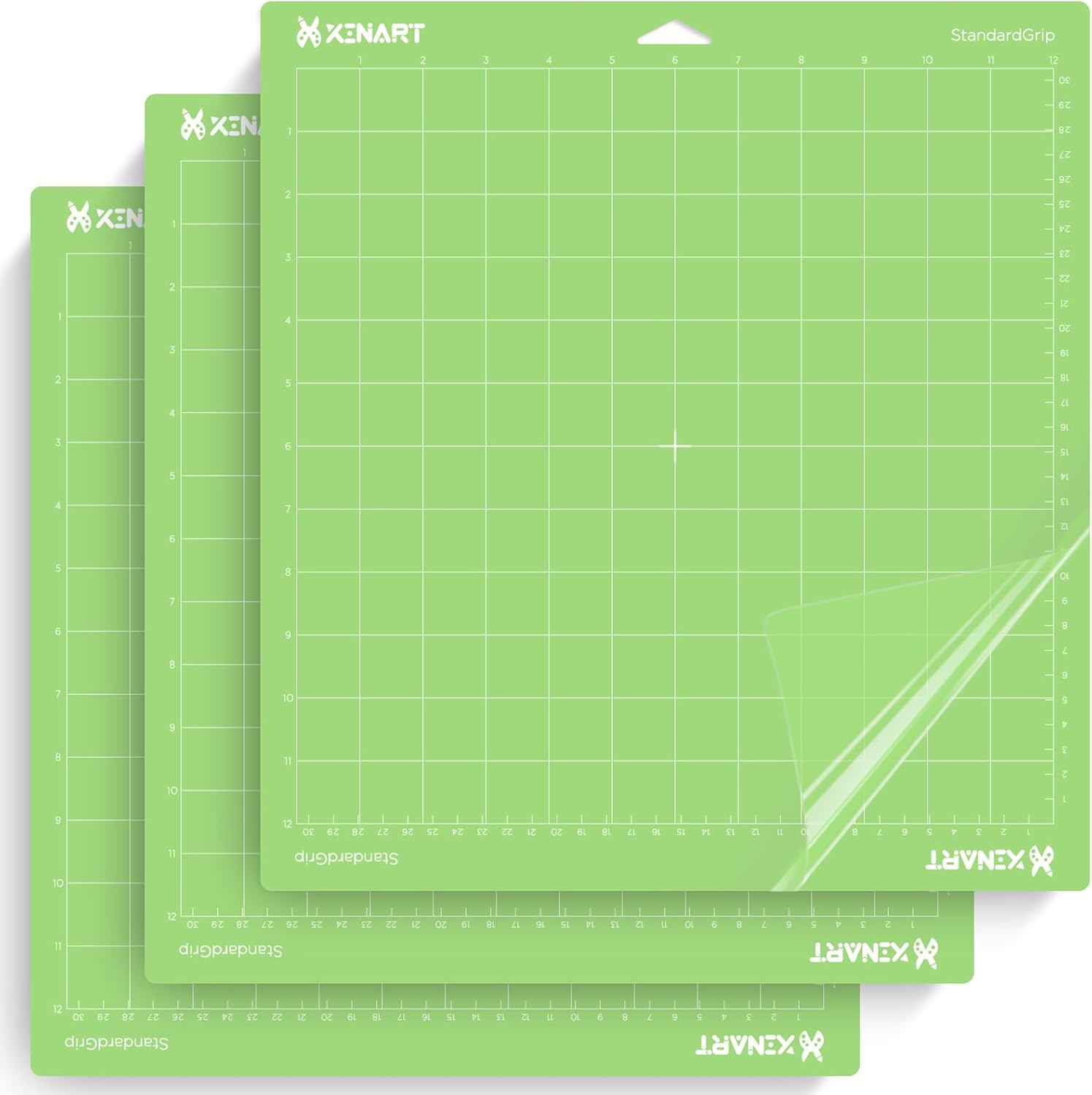 Cutting Mats for Cricut, Compatible with Cricut Maker 3/Maker/Explore Air 2/Air One/Explore 3 Cutting Mats Accessories 3 Pack Green StandardGrips Adhesive 12"X12" (30.5cmX30.5cm)