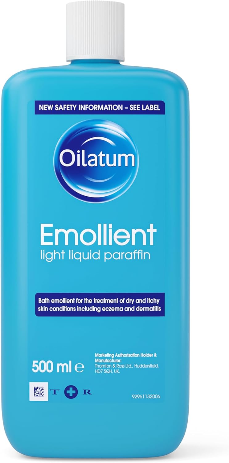 Oilatum Emollient Bath Liquid for Eczema, Psoriasis and Dry Skin Conditions, Soothing Formula for Sensitive Skin, Hydrating Relief for Itchy, Irritated Skin, 1 x 500ml