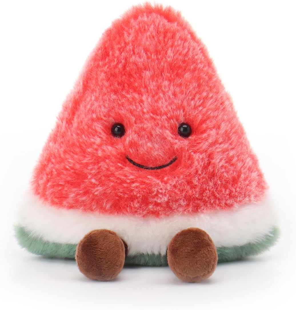 Apricot Lamb Stuffed toy fresh watermelon, Soft Toys Plush Fruit Cuddly Perfect for Child