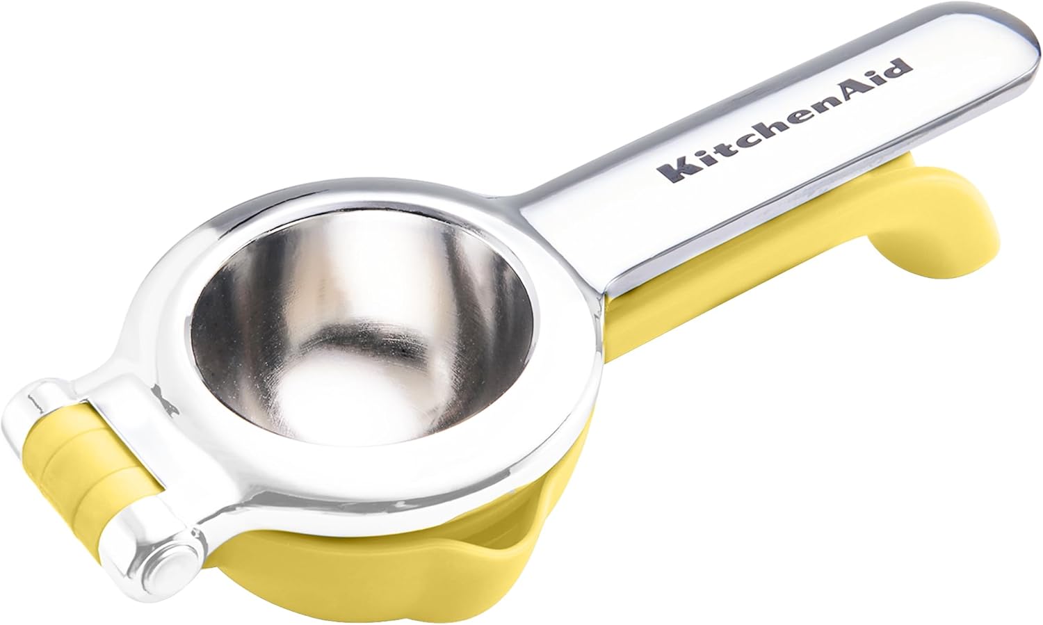 KitchenAid Citrus Juice Press Squeezer for Lemons and Limes with Seed Catcher and Pour Spout, Lemon, 8 Inch
