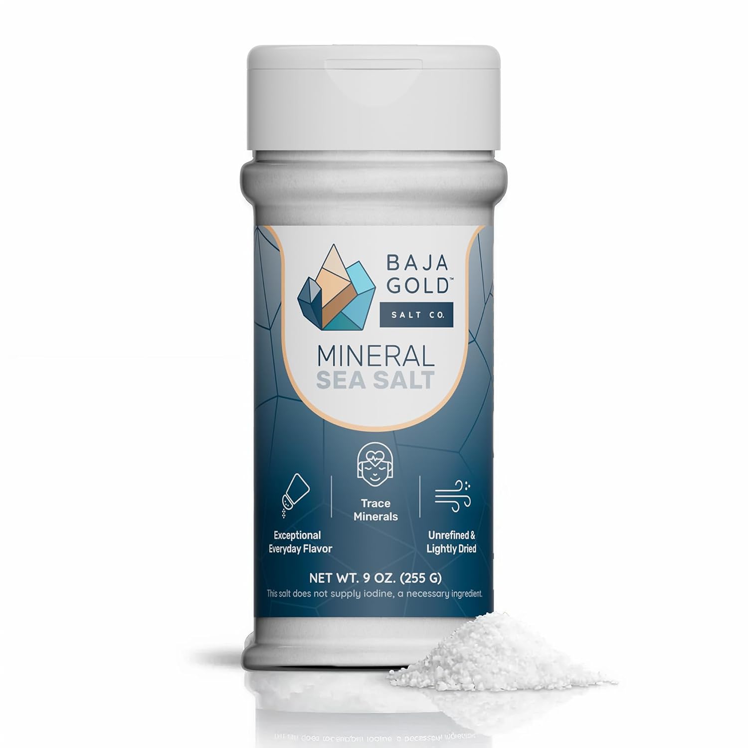 Baja Gold Mineral Sea Salt Shaker, Gary Brecka Choice, Countertop, 9 oz
