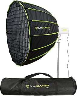 35.4"/90cm Dome Softbox, Bowens Mount Softbox, 25.2"/64cm Deepth Quick Setup with Diffusers/Grid/Bag Portable Soft Box for Photography Video Continuous Lighting