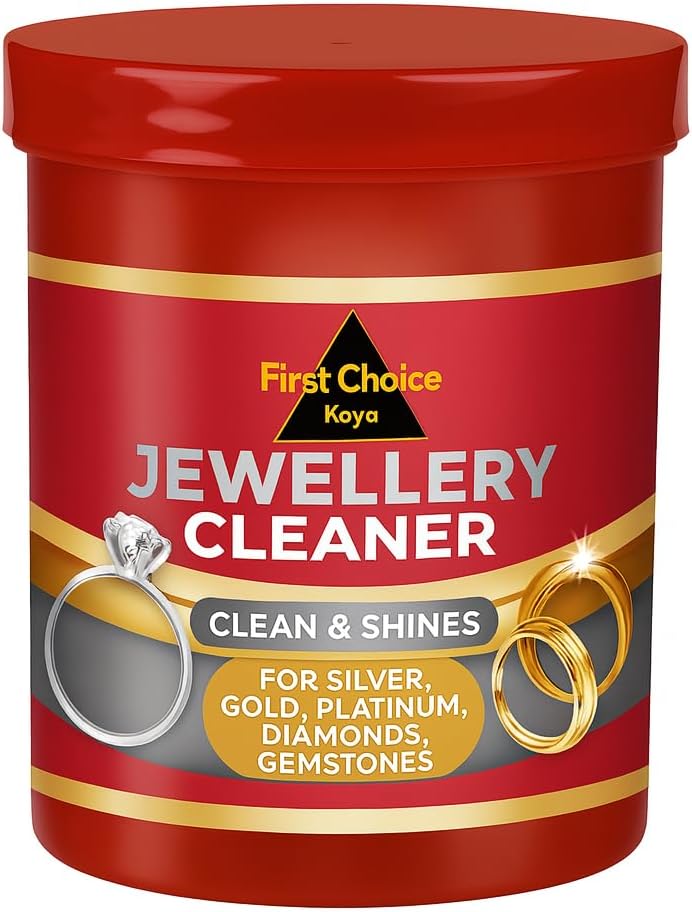 Jewellery Cleaner for Silver Gold Platinum Diamonds Gemstones Cleans and Restores Shine (145ml)