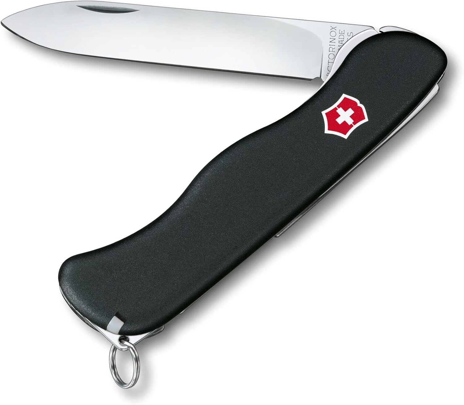 Victorinox Sentinel Swiss Army Pocket Knife, Large, Multi Tool, 4 Functions, Large Locking Blade, Black