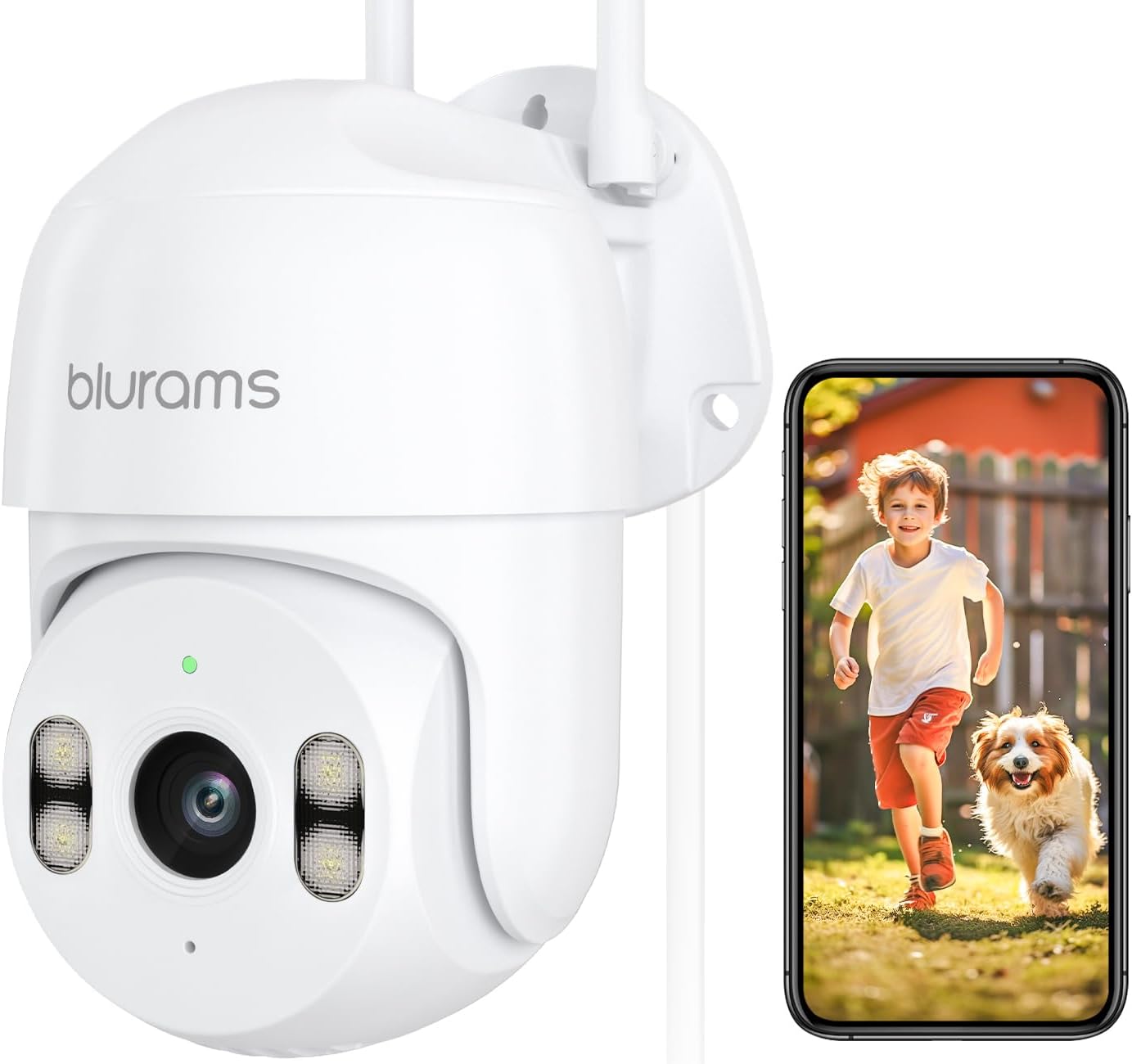 blurams 2K Outdoor Camera Wired, 5G/2.4GHz Cameras for Home Security Outside with 360° PTZ, Motion Detection Tracking, Color Night Vision, Two-Way Audio, IP66 Weatherproof, Works with Alexa