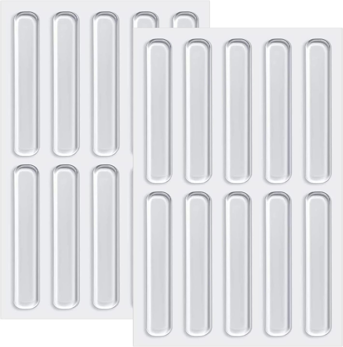 20 Pcs Furniture Bumpers, Silicone Clear Cabinet Door Bumpers Adhesive Furniture Bumper Strips 6.3cm Cabinet Bumpers Transparent Bumpers Pads for Furniture & Doors Protectors