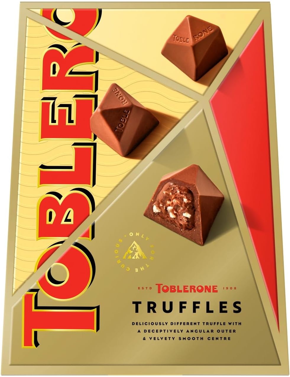Toblerone Truffles, Milk Chocolate with Honey and Almond Nougat Filling, Established in Switzerland, 180 g (Pack of 1)