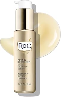 RoC Retinol Correxion Deep Wrinkle Retinol Face Serum with Ascorbic Acid, Daily Anti-Aging Skin Care Treatment for Fine Lines, Dark Spots, Acne Scars, 1 Ounce (Packaging May Vary)