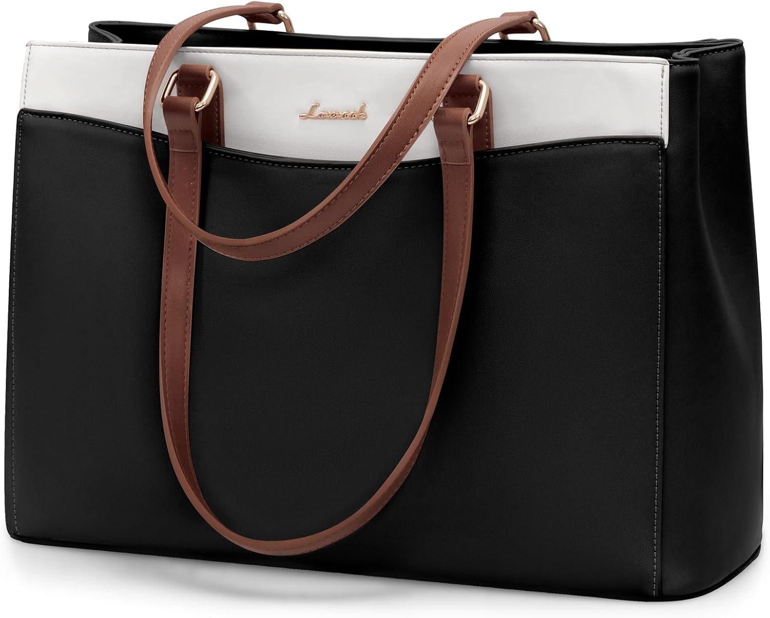 LOVEVOOK Laptop Bag Handbag Women's 17.3 Inch Waterproof Work Bag Large School Bag Shopper Business Bag Briefcase Teacher Bag Leather Tote Bag Notebook Bag for Office University