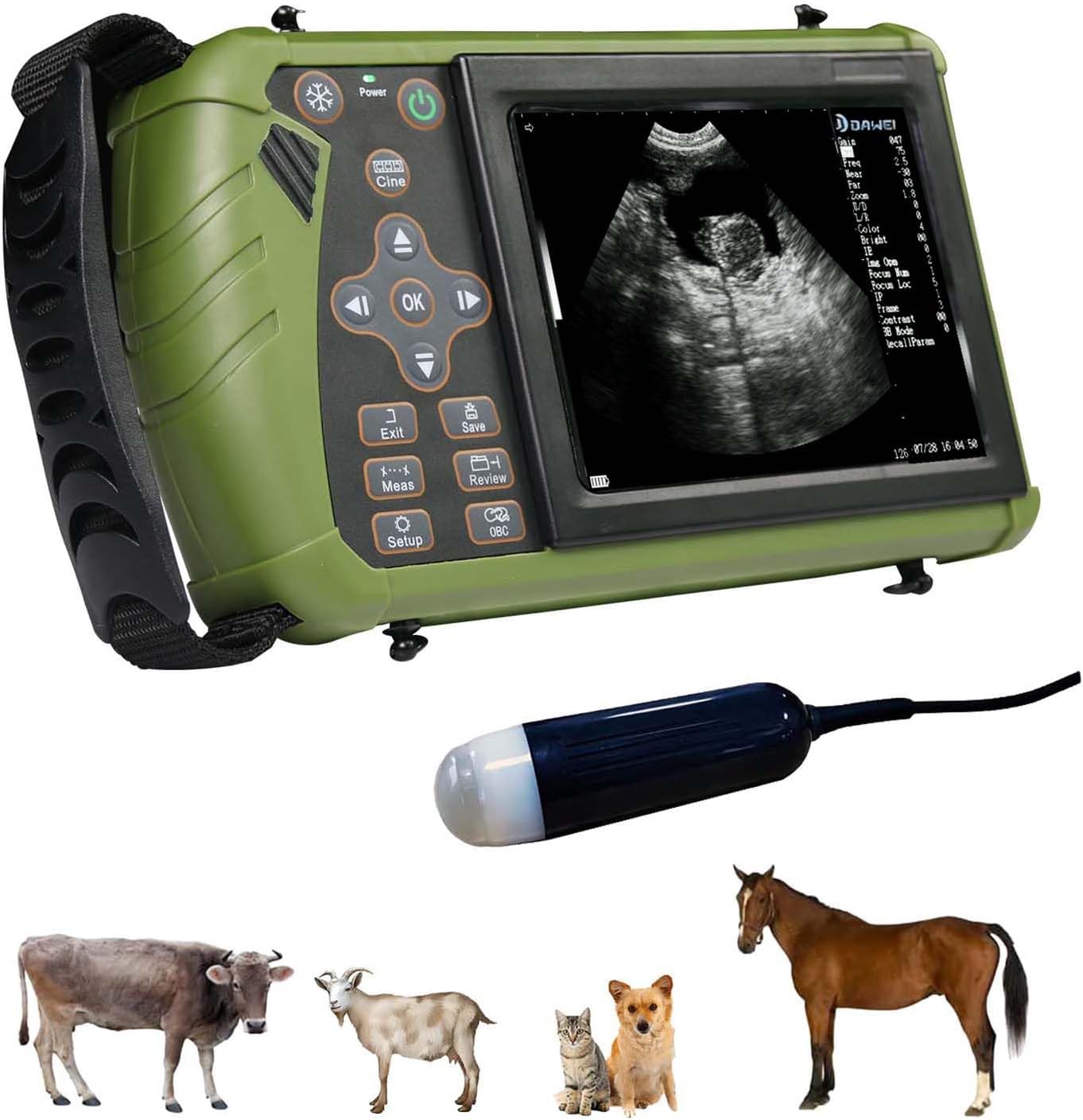 DAWEI S0 Animal Portable Ultrasound Machine with 3.5Mhz Probe for Pig Goat