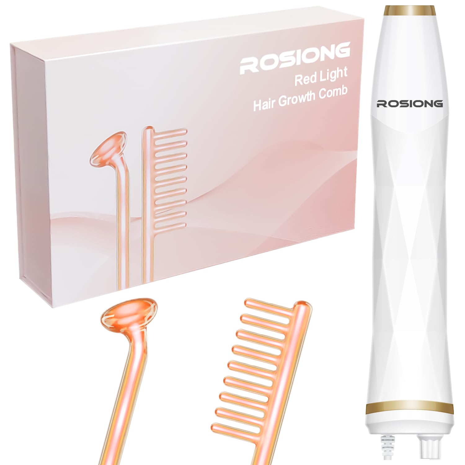 Hair Growth Comb - Rosiong Red Light Therapy Hair Growth Device Comb for Hair Loss And Alopecia