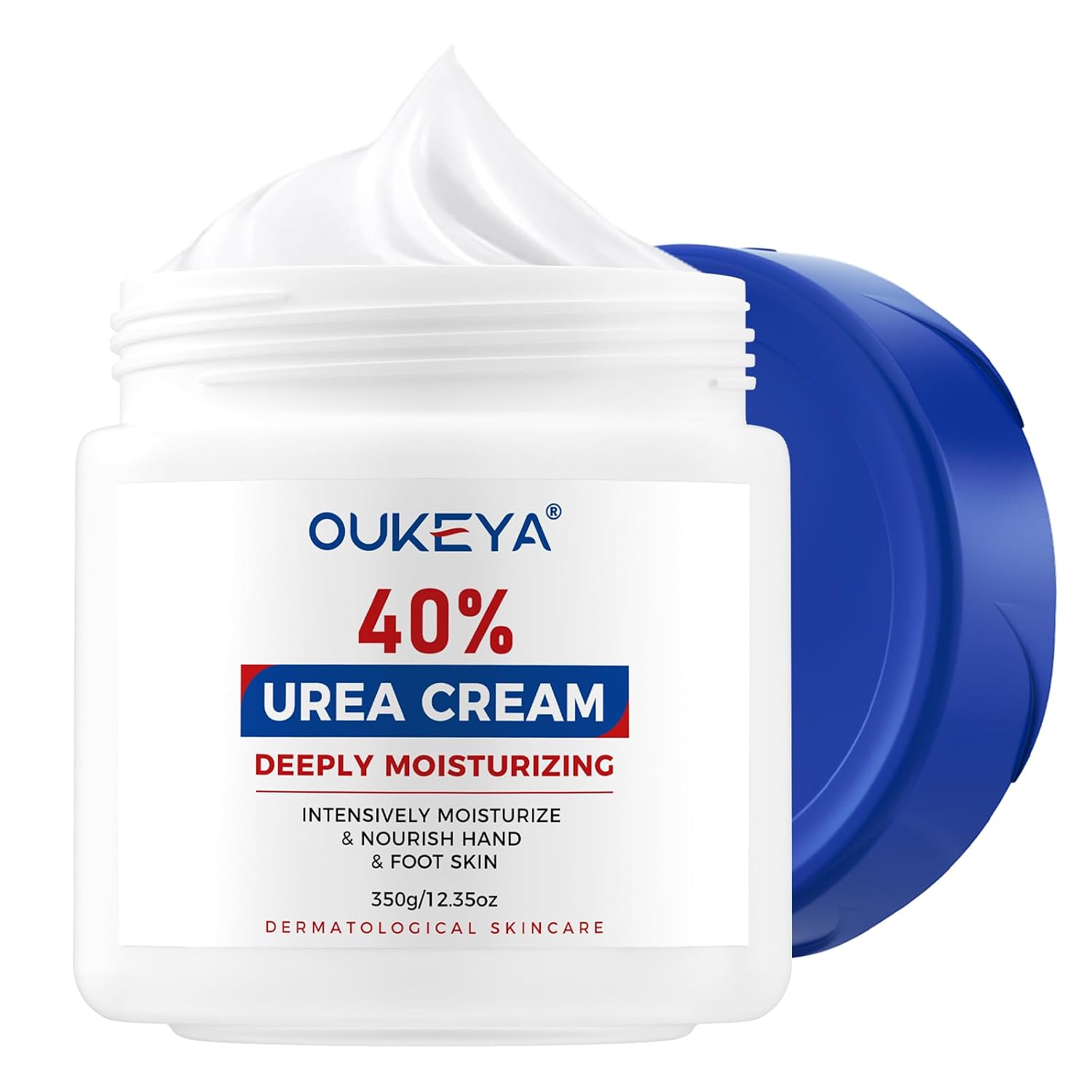 OUKEYA Urea Cream 40 Percent, Foot & Hand Cream for Dry Cracked, Urea Lotion for Feet Maximum Strength(12.35Oz)
