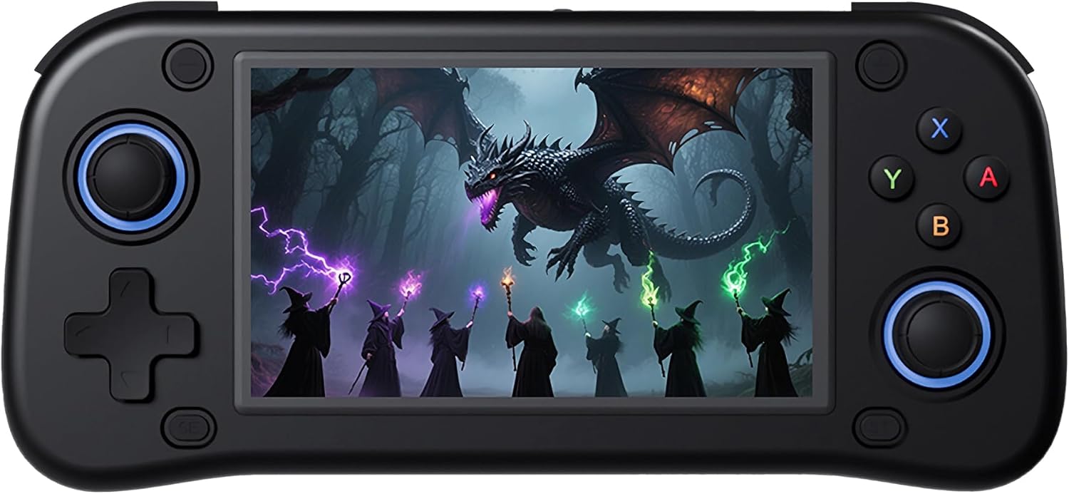 G28 Retro Handheld Game Console,21000+ Games, 4.3"-480*720 IPS Screen, 64GB Memory Card, 26 Emulators, 2100mAh Battery, 3D Joystick, OTG Support, 3.5mm Audio Jack, Portable Gaming Console for Adults