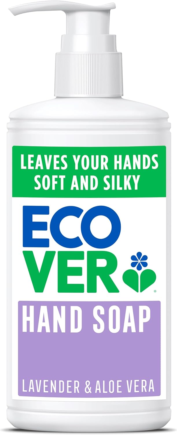 Ecover Hand Wash, Hand Soap, Gentle Hand Cleansing, Fresh Lavender & Aloe Scent, Pack of 1, 1 x 250ml