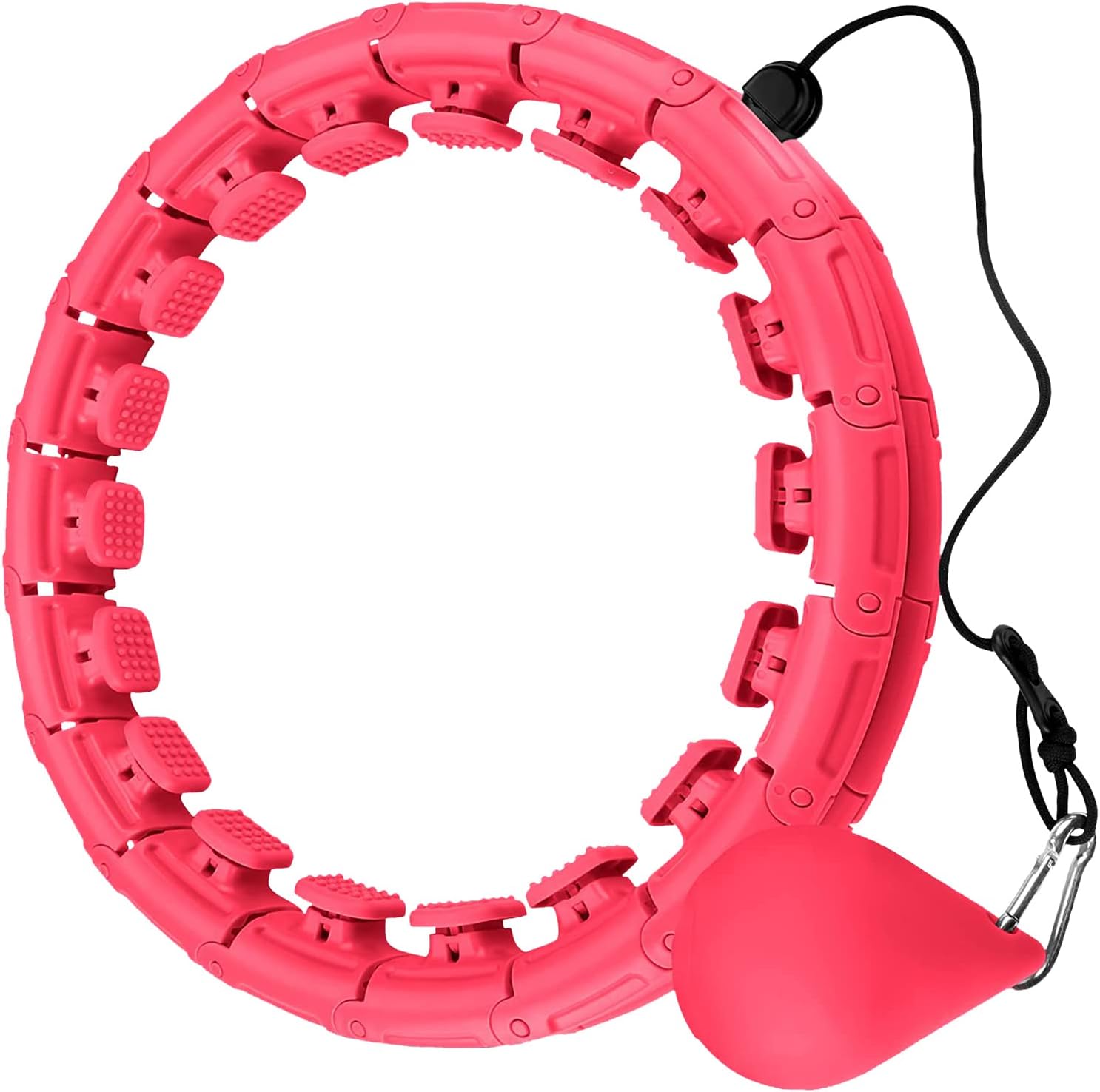 MAVIKS Weighted Hula Hoop Weight Loss for Adults, Infinity Hoop Plus Size 24 Detachable Knots 2 in 1 Abdomen Fitness Massage Smart Hula Hoops Fit Suitable for Women Exercise and Beginners