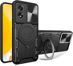 Compatible with Honor Play 50 Plus Case,with Slide Camera Lens Cover Compatible with Honor X7b 4G CLK-LX1 CLK-LX2 CLK-LX3 / Play 8T 5G Case Black