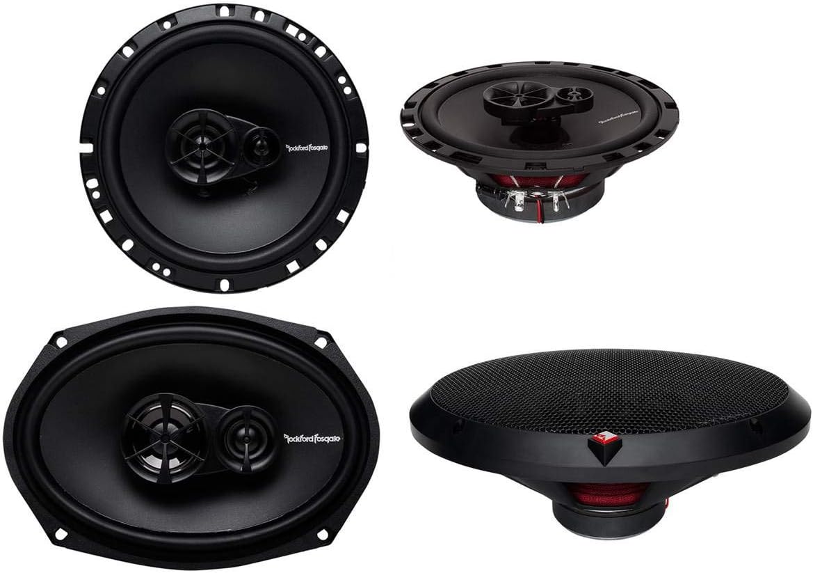 Rockford Fosgate R169X3 6x9 260W 3 Way + R165X3 6.5" 3 Way Car Speakers Coaxial
