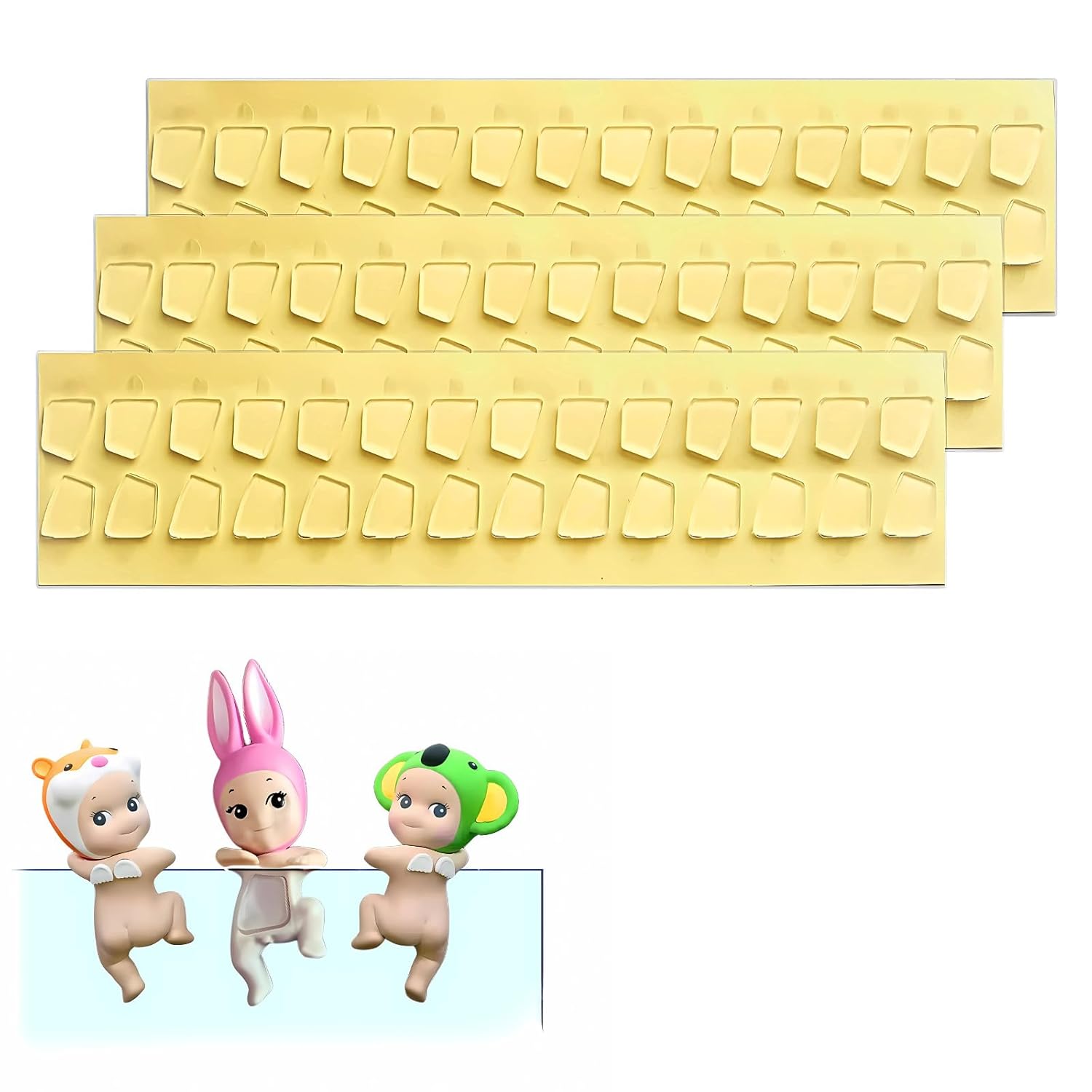 Sonny Angels Hippers - Hayling Cute Hippers Angel's Looking Back Series Adhesive Pads, Double-Sided Nano Tape for Mini Figures, Phone Accessories, and Creative Displays (84 PCS)