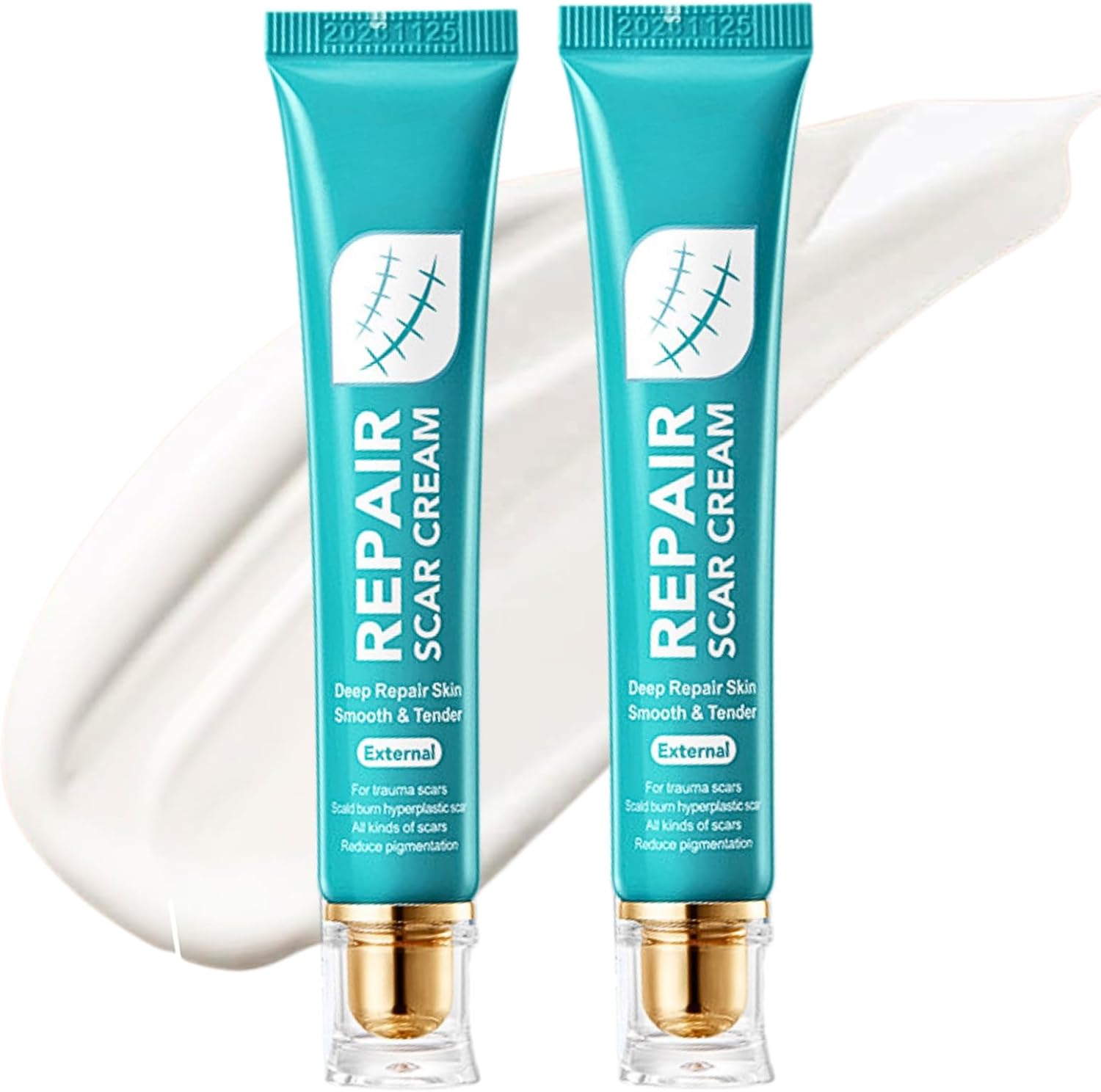 2PCS Scar Cream - Scar Removal Cream - Skin Repair Cream for Burn, Surgery & Stretch Marks, C-Section, Acne Scars, Skin Tag Removal, Effective for Old and New Scar
