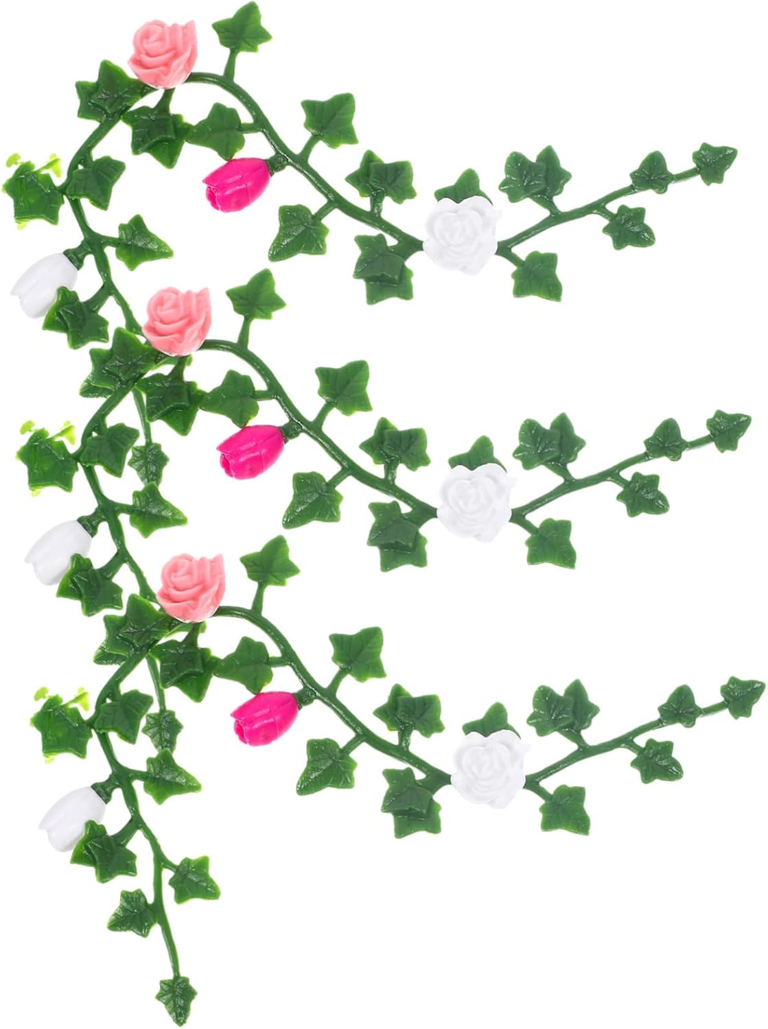 FRCOLOR 3Pcs Miniature Artificial Flower Vine Model Realistic Mini Flowers for Dollhouse Garden Scene Lightweight Decorative Micro Landscape Accessory for Crafting and Model Display