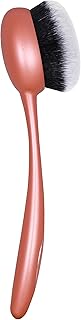 Real Techniques Blend & Blur Foundation Brush, For Liquid Foundation, Long Handle, Easy Makeup Application, Oval Shaped Brush Head with Dense, Plush, Synthetic Bristles, Orange Face Brush, 1 Count