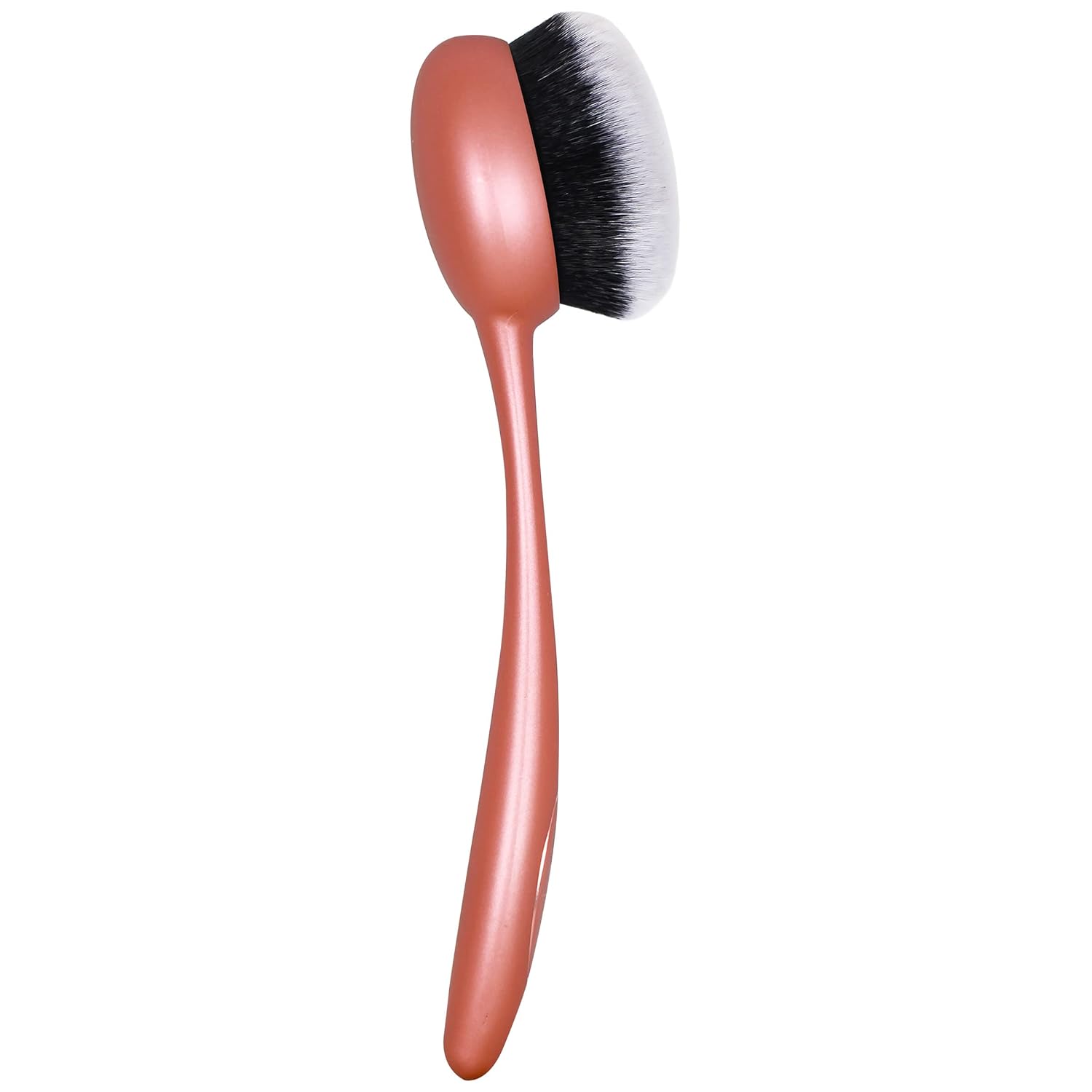 Real Techniques Blend & Blur Foundation Brush, For Liquid Foundation, Long Handle, Easy Makeup Application, Oval Shaped Brush Head with Dense, Plush, Synthetic Bristles, Orange Face Brush, 1 Count