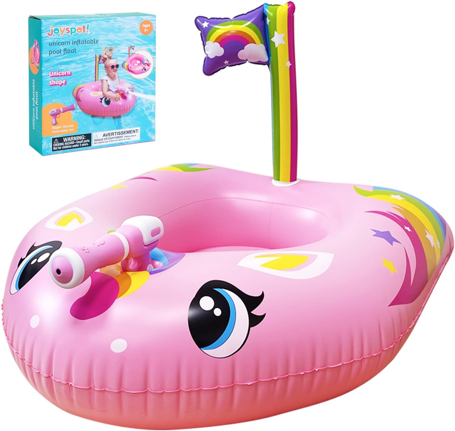 Inflatable Pool Floats, Ship Swimming Floaties for Infant Toddler, Blow Up Float Ride-on Raft, Beach Fun Family Outdoor Summer Party