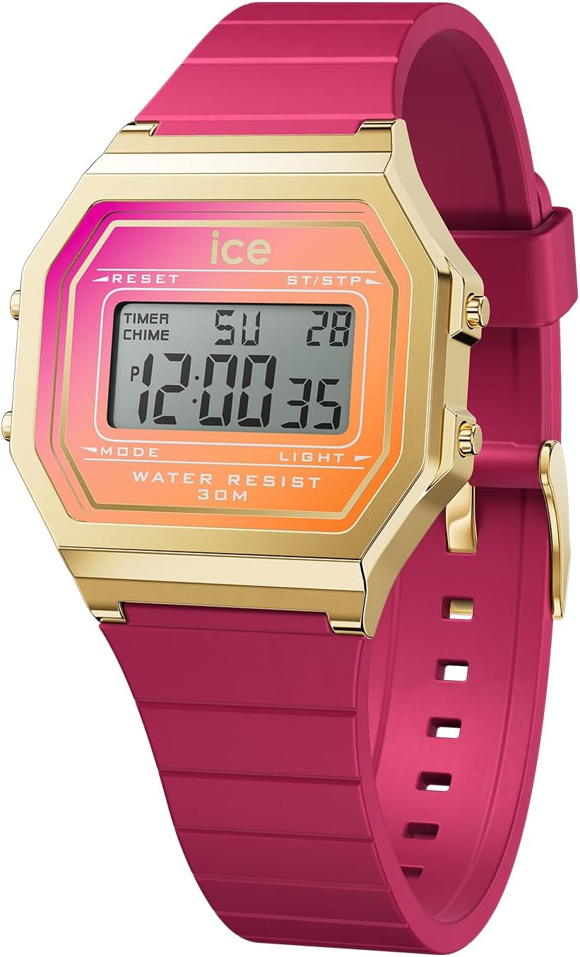 ICE-WATCH - ICE Digit Retro Sunset - Women's Wristwatch with Plastic Strap (Small)