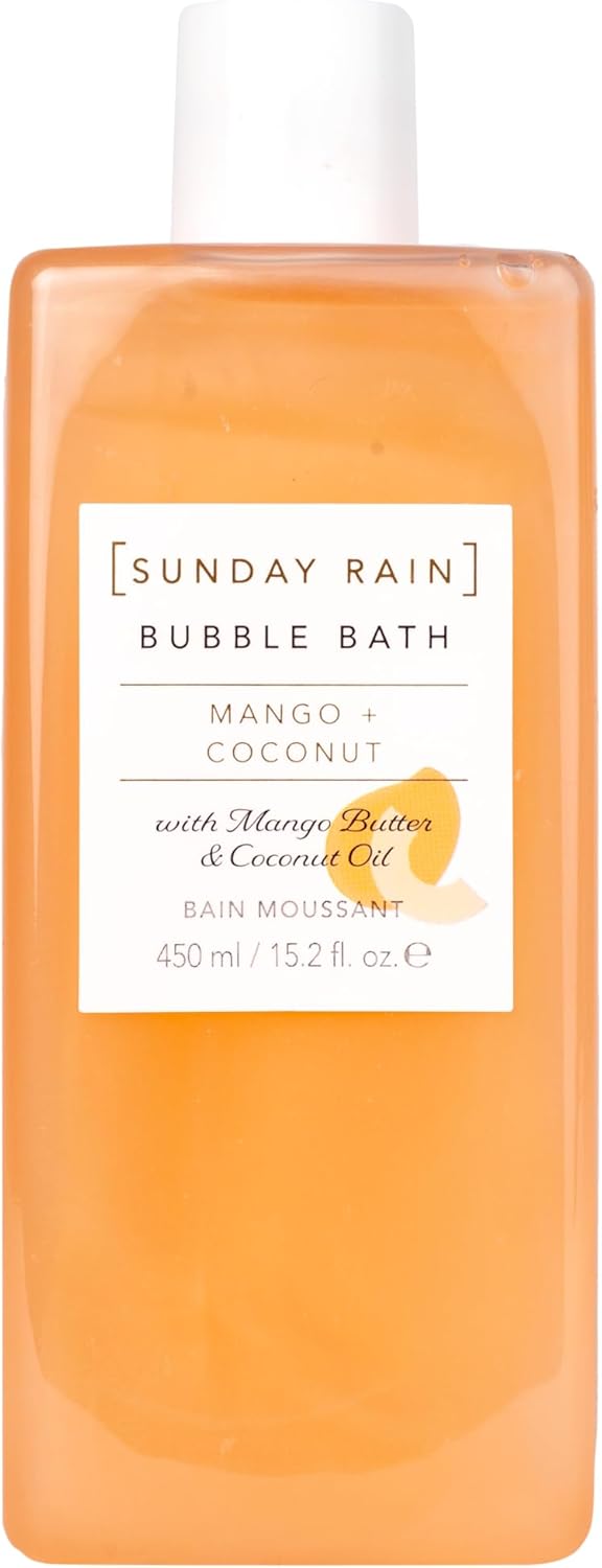 Sunday Rain Nourishing Luxury Uplifting Tropical Bubble Bath with Mango Butter and Coconut Oil, 450ml