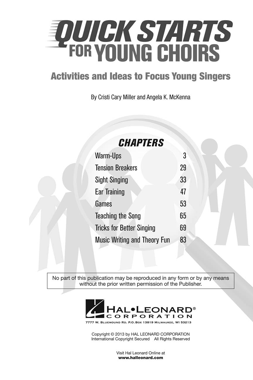 Quick Starts for Young Choirs | Teacher Resource Book for Elementary and Middle School Choir | Warm-Ups, Ear Training, Sight-Singing and Music Games | Choral Classroom Workbook